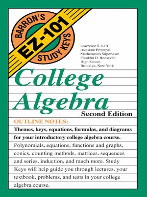 cover image of EZ 101 College Algebra